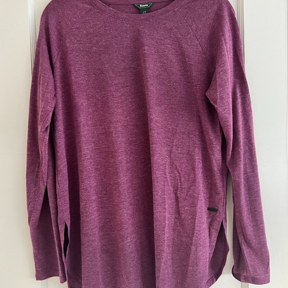 Roots long-sleeved shirt, purple, size large